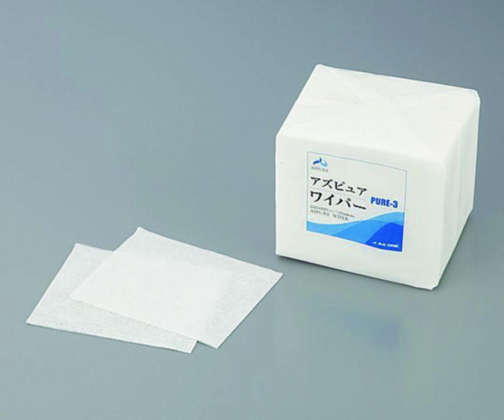 As One ASPURE Wiper AS-3R 30% Polyester, 70% Rayon, 250 x 250 mm, Pack of 3,000 pcs.​
