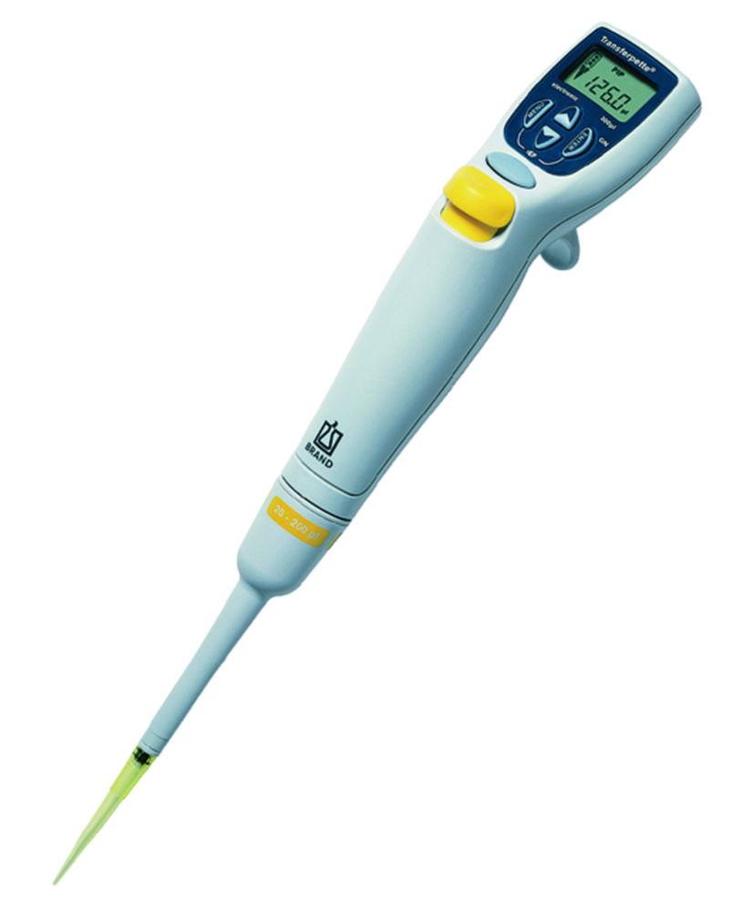 BRAND Transferpette Electronic Single-Channel Pipette (0.5–10 µL) with AC Charger (Australia)