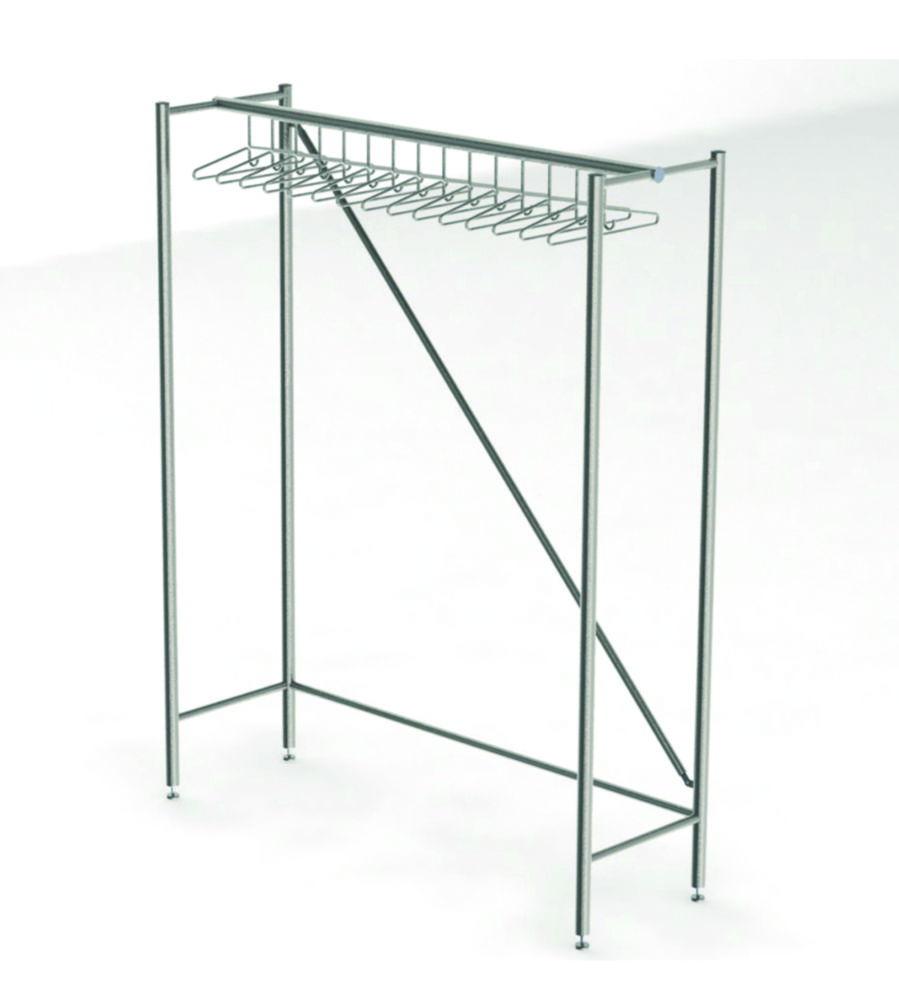 Cleanroom- wardrobe 1600 x 500 x 2000 mm, 15 hangers, STGAVK-160-50-HIG