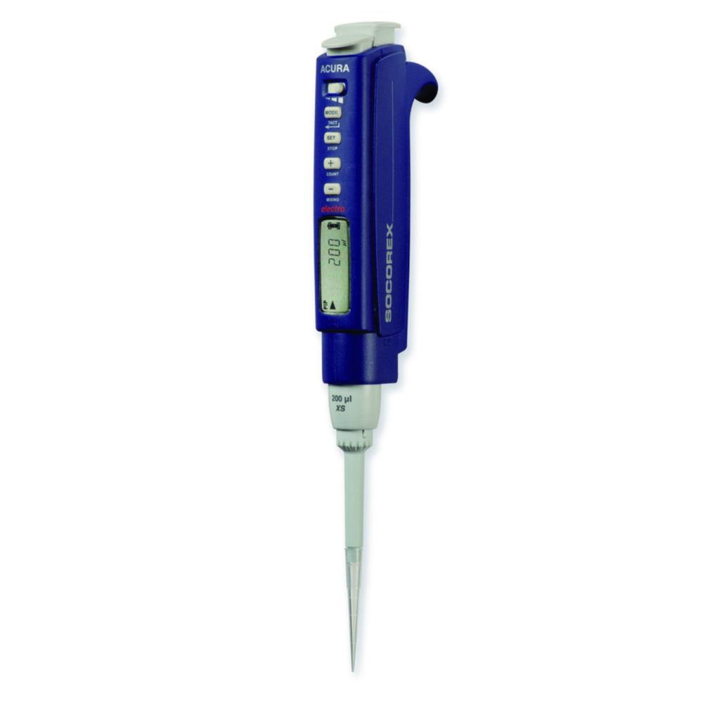 SOCOREX Acura Electro XS 926 Micropipette 0.5 - 10 µl with 4.8 V Battery

