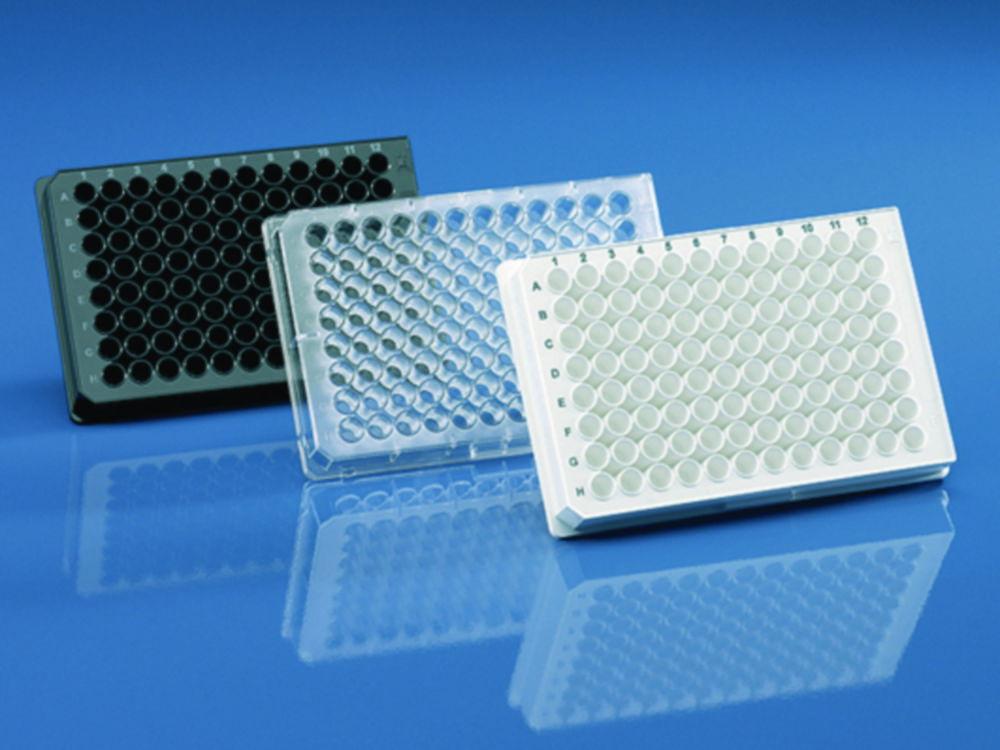 BRAND plates pureGrade 384-Well Microplates, White with Transparent Bottom, F-Bottom, Non-Sterile, Without Lid (Pack of 50)


