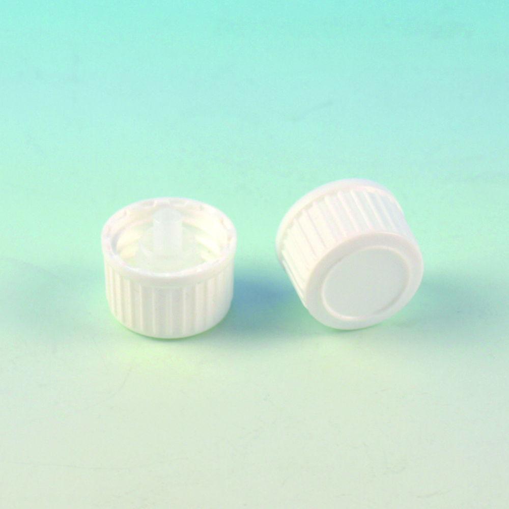 Hecht Drop Screw Cap, Amper-Evident DIN 18, White, for No. 41314

