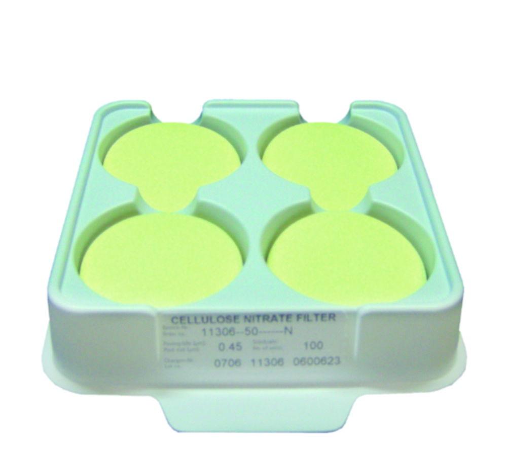 Membrane filter 142 mm, 1,2 µm cellulose nitrate, UN 3270, 4.1, II, (E) pack of 25