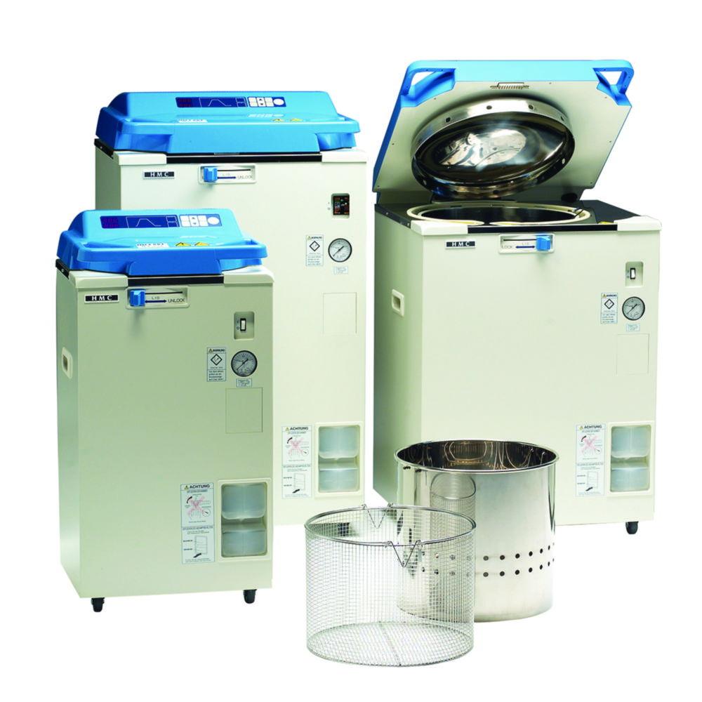 HMC-EUROPE Steam Sterilizer HV 110 L 110 ltr. volume, 2.0 kW, useable space Ø 420x795 mm, 230V/50Hz

