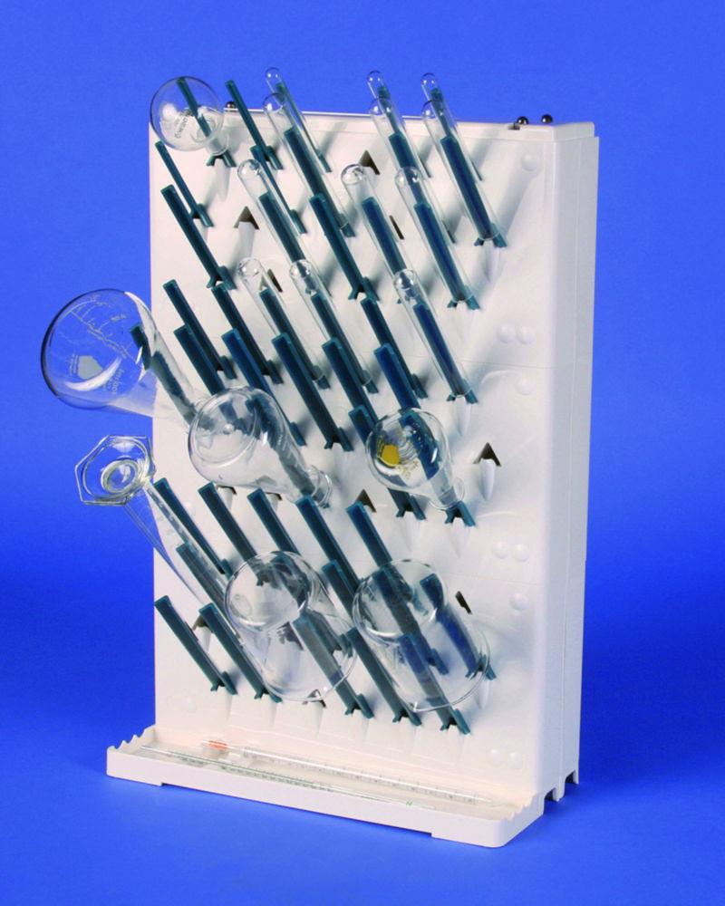 Bel-Art Draining Rack ABS, 57 Pegs, Single-Sided