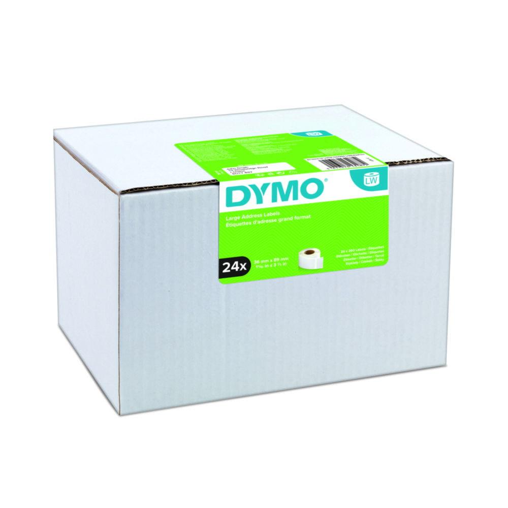 Dymo Original Label for LabelWriter, Big Pack White, Permanent, 24 x 260 Labels, 36mm x 89mm


