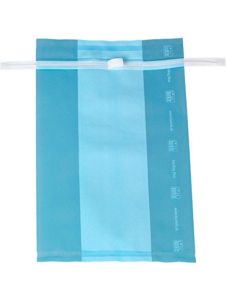 Bürkle SteriBag Sample Bag 650 ml with Write-On Panel, 140x229 mm, Blue, Sterile, Pack of 500