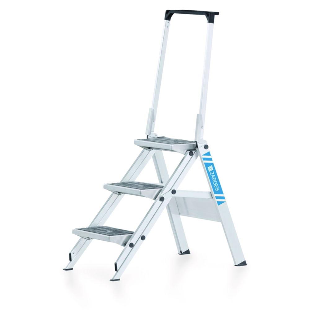ZARGES Safety Steps Collapsible 4 Steps Upper Platform 0.90 m (With a Collapsible Safety Bar)

