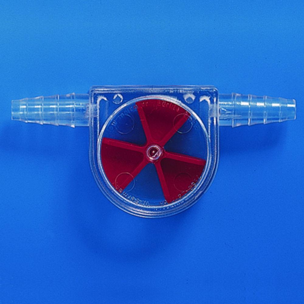 Flow indicator, PLASTIBRAND made of SAN, for visual insp. of flow direction/velocity pack of 5