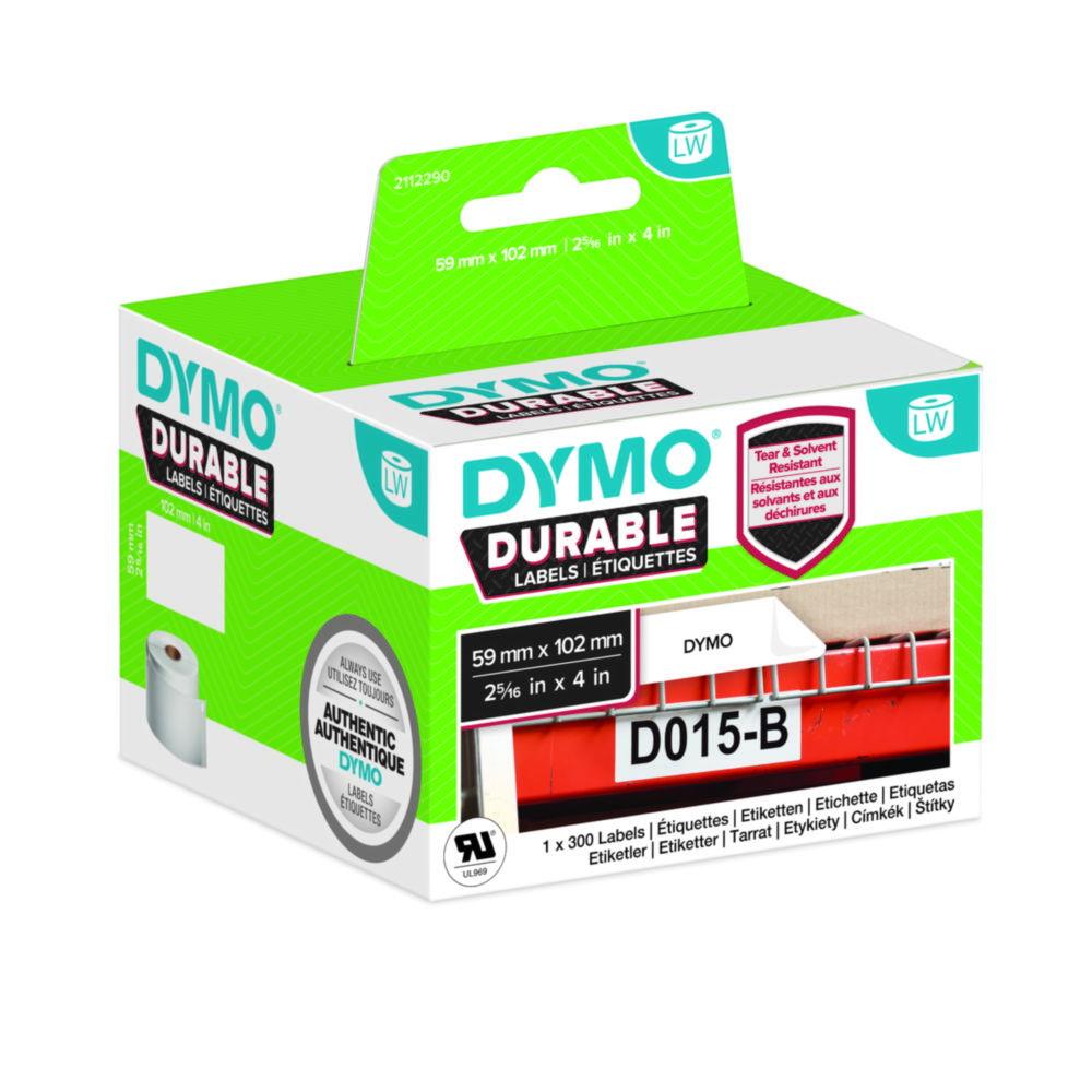 Dymo Original High-Performance Label for LabelWriter, Plastic Coated, White, Permanent Resistant, 1 x 300 Labels, 59mm x 102mm

