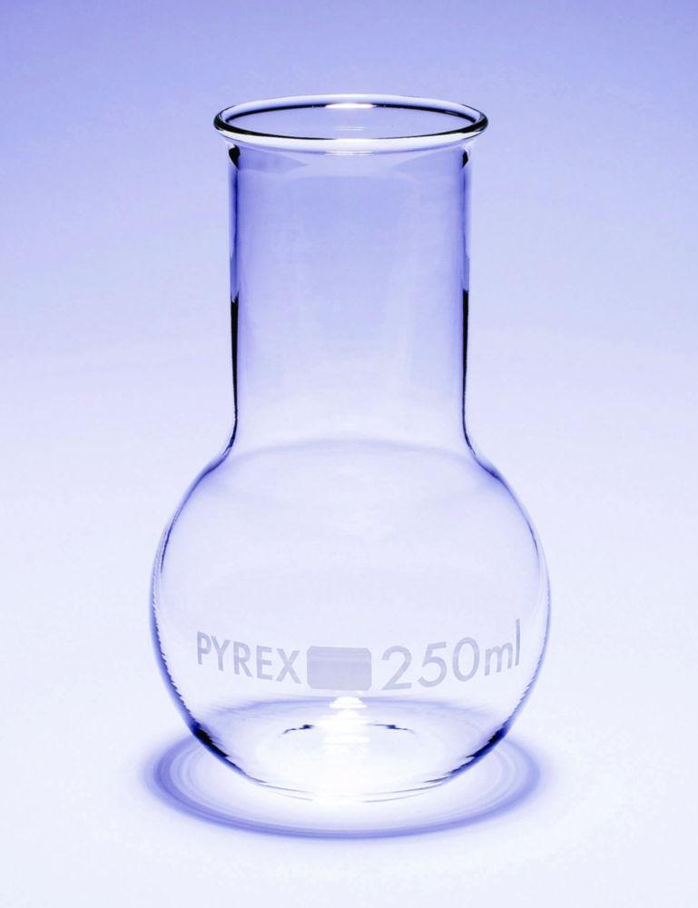 DWK Round Flask 250ml Wide Neck Flat Bottom Pyrex Pack of 10

