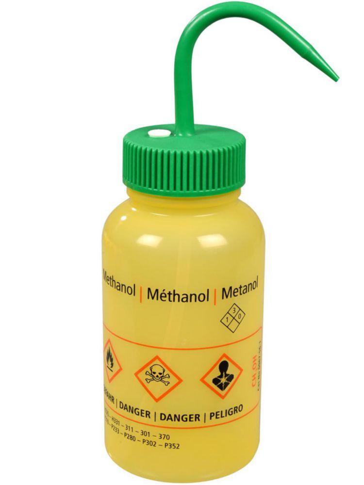 Bürkle LeakProof Spray Bottle 500 ml LDPE, "Methanol" Print in German, English, and French