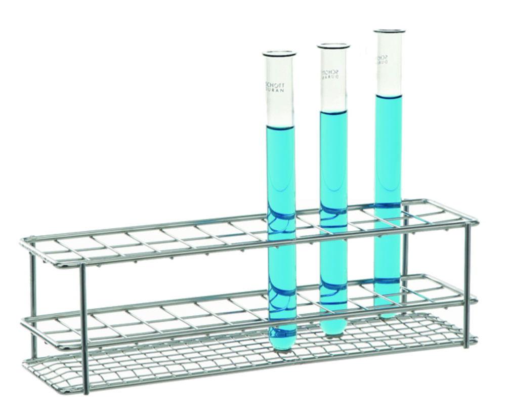 BOCHEM Test Tube Rack, 2x10 Tubes 18/8, 210x50x70 mm