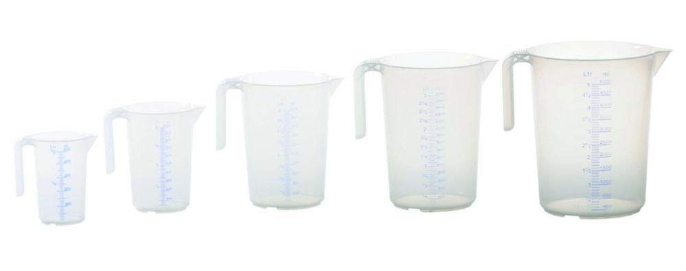 Measuring jug 3000ml, PP, 2 scales transparent, open handle, stackable