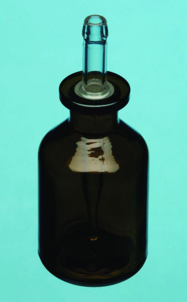 Bohemia Cristal Dropping Bottle 50 mL, Amber, NS Pipette, Boro 3.3