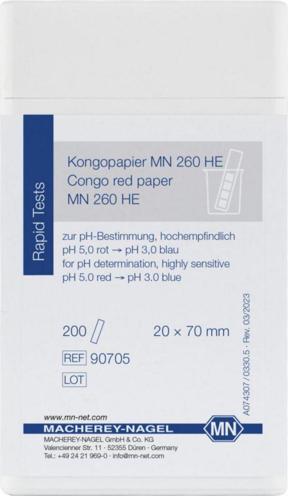 Macherey-Nagel Congo Paper MN 260 HE 20x70mm – Box of 200 Strips

