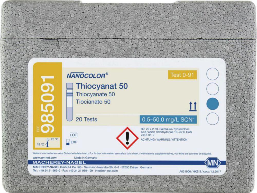 Macherey-Nagel Nanocolor Thiocyanate 50 Tube Test with Barcode, Pack of 20 Tests

