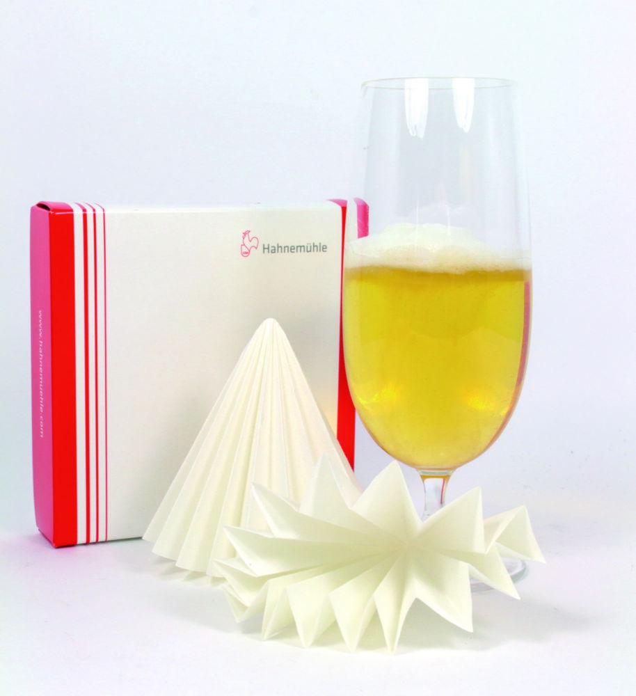 Hahnemühle Folded Filters 2555, 185 mm for Analysis of Beer, 75 g/sqm, Pack of 100