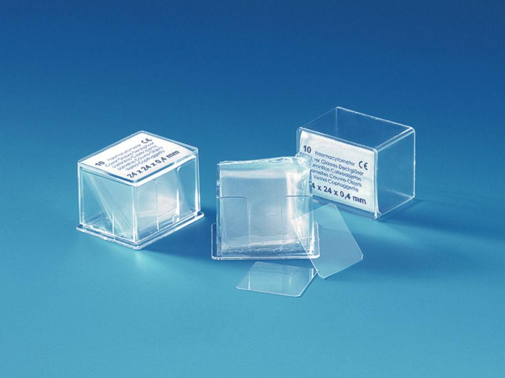 BRAND Haemacytometer Cover Glasses for Counting Chambers, Borosilicate Glass, DIN 58.884, Pack of 100

