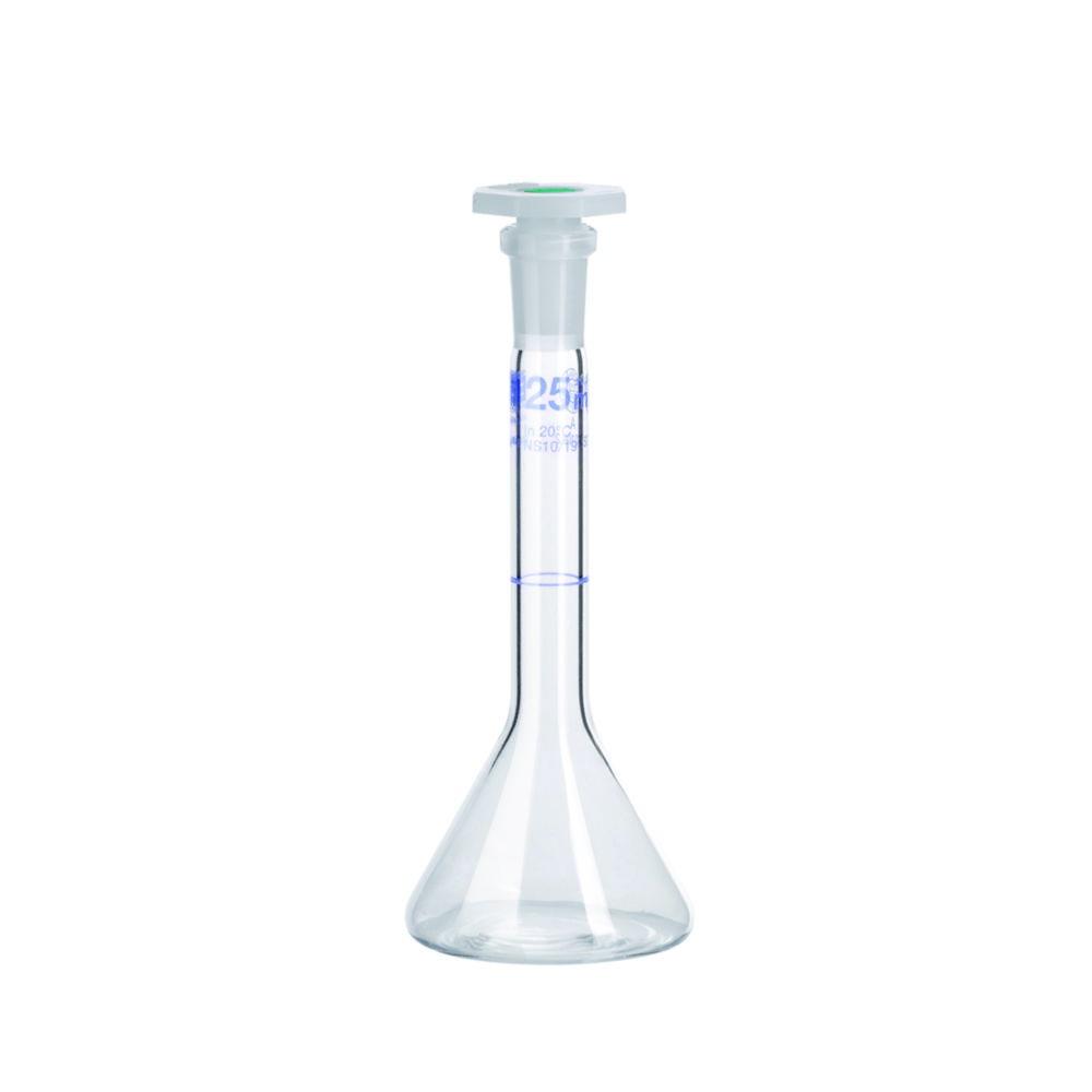 Hirschmann Laborgeräte Volumetric Flask 5mL CLA-DURAN NS 10/19 with PP Stoppers Trapezoidal Shape (Pack of 2)