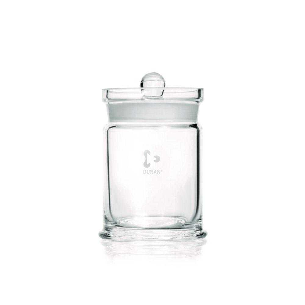DWK Duran Specimen Jars with Knob Lid, 80x120 mm High