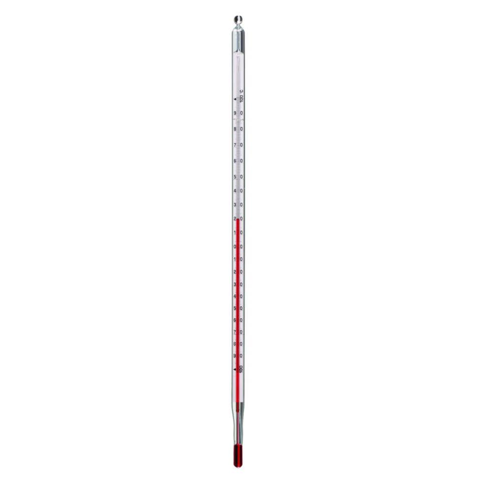 Ludwig Schneider Precision-Laboratory Thermometer -100..+100°C Enclosed Scale, Capillary: Unlined Prismatic, Alcohol Filling, L:300 mm, Calibratable