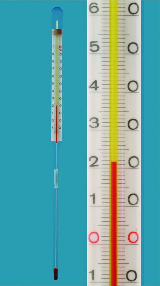 Amarell Industrial Stock Thermometer 405mm, 0...+100:1°C, Red Special Filling