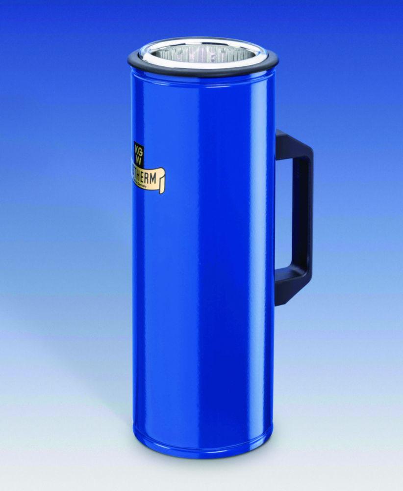 KGW Schieder Dewar Flask Type G 20 C 3.0 Ltr. Blue Coated Aluminium Cover, 230x138 mm, Cylindrical Shape, with Handle