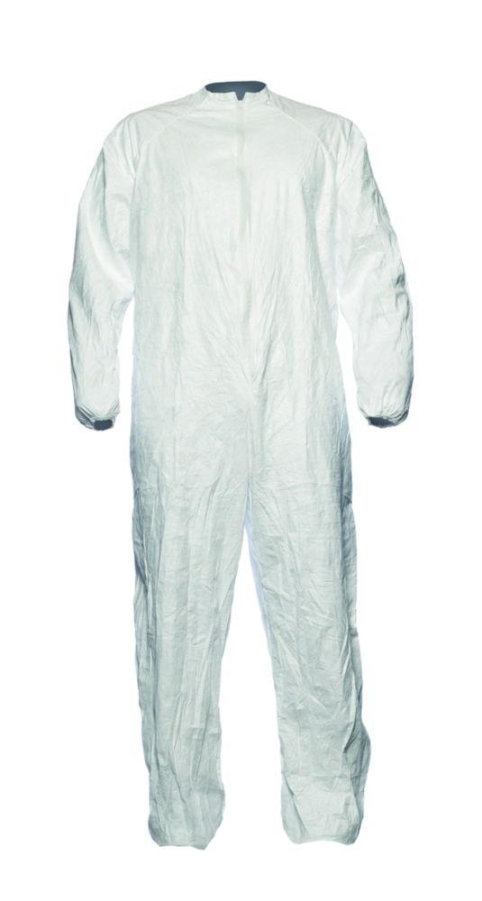 DuPont Tyvek® IsoClean® Cleanroom Coverall, Model IC 183 B WH DS, Size XXL, Without Hood