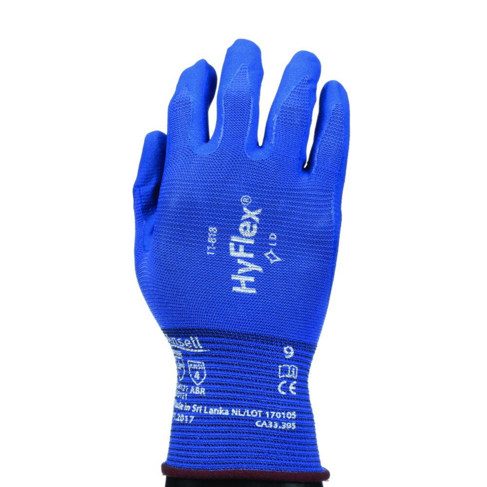 Ansell HyFlex Size 10 Blue FORTIX Nitrile Foam Coating Gloves 200-248mm Pack of 12 Pairs
