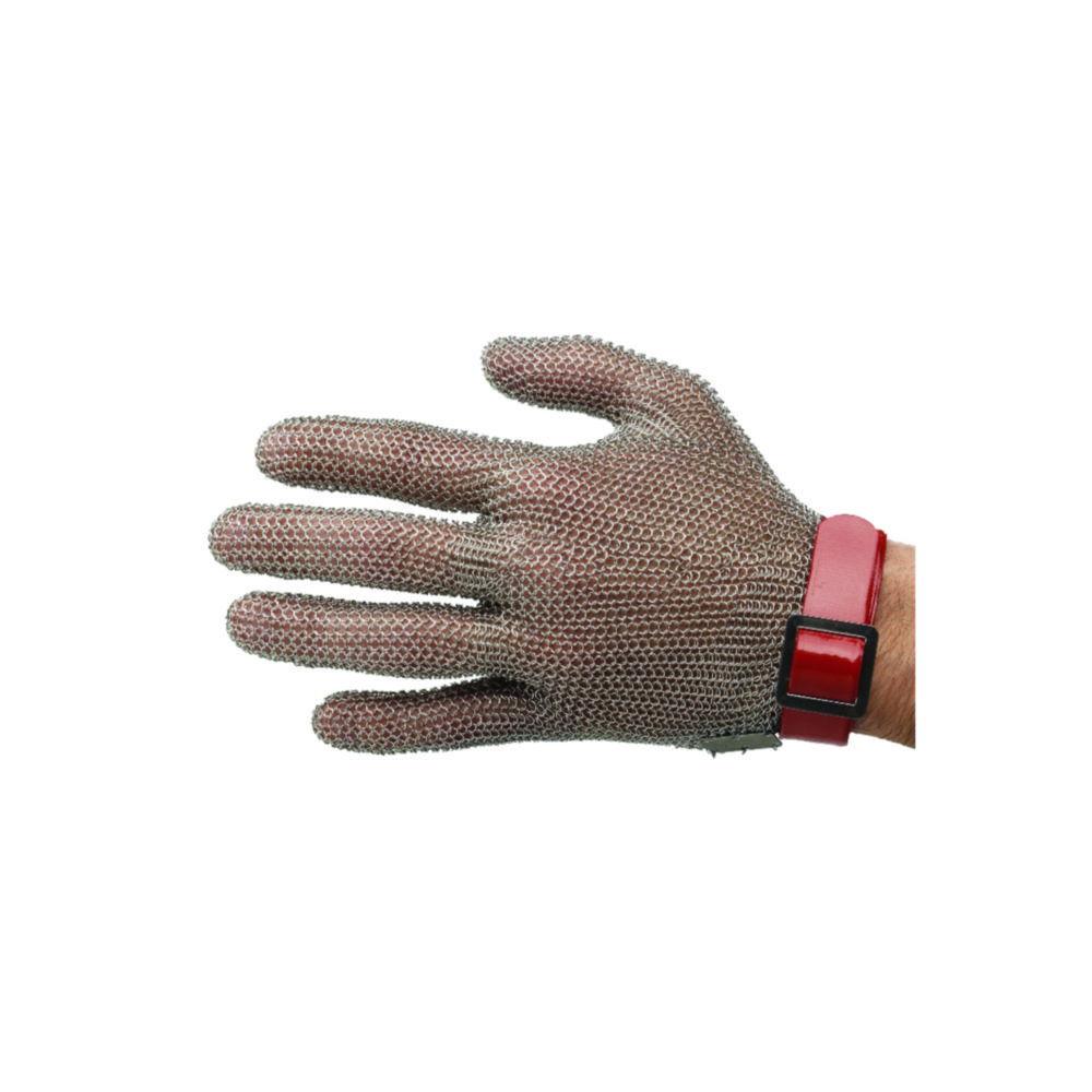 Manulatex 5-Finger Glove Without Cuff Size M, Red, Reversible, With Polyurethane Strap - Press-Stud Fastening