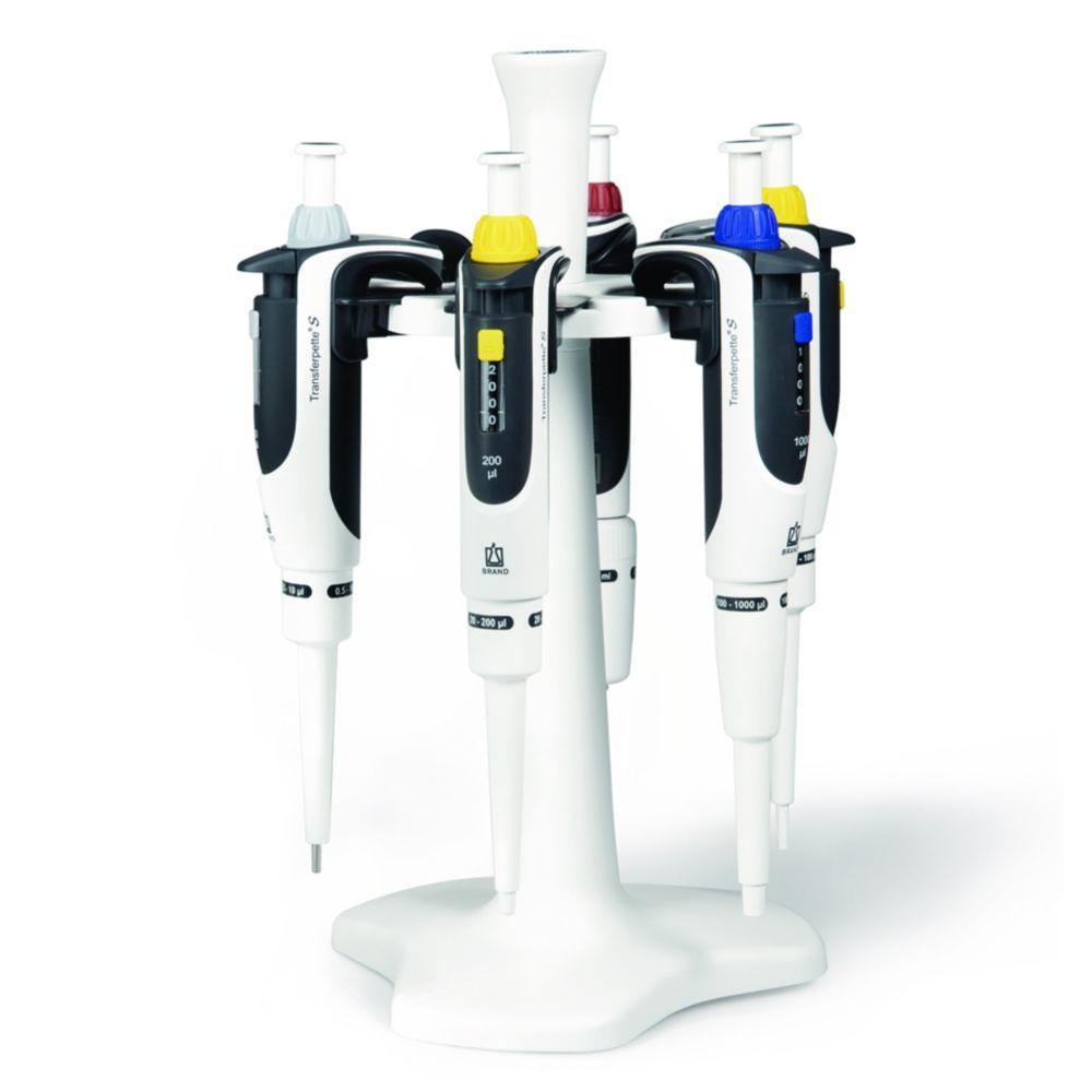 BRAND Transferpette S Starter-Kit Macro: 3x Pipettes (100-1000 µL, 500-5000 µL, 1000-10000 µL) + 3 Shelf Mounts

