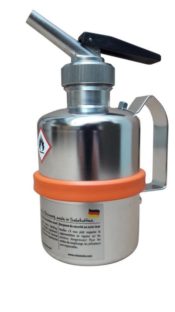 Safety-can 1/2l with self-closing metering device 1¼" flame trap and pressure control valve