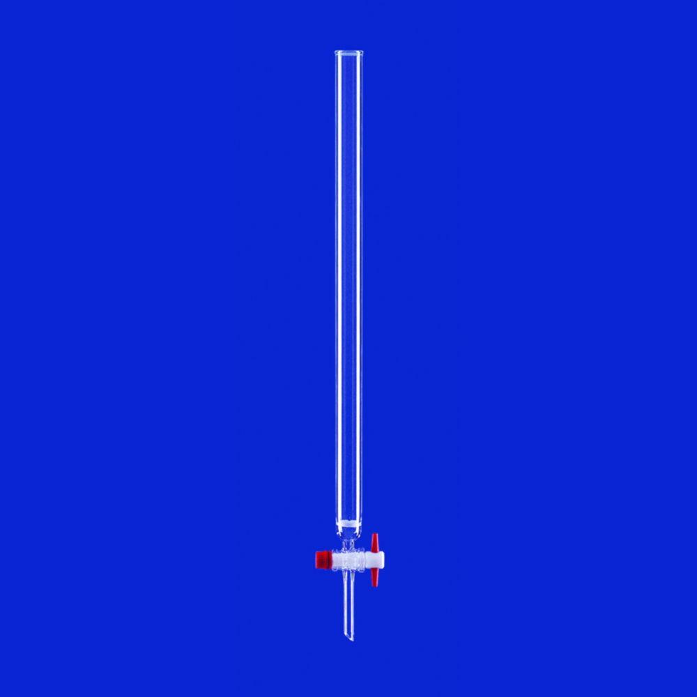 Lenz-Laborglas Chromatographic Columns with Frit, PTFE- or Valve Stopcock, Beaded Rim, Length 600mm, Column D. 30mm

