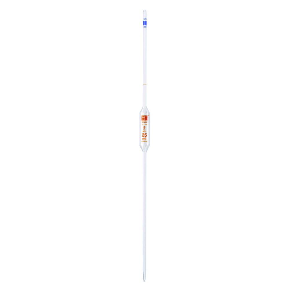 Hirschmann Volumetric Pipettes, Clear Glass 4ml, One Mark, Cl. B, Amber Graduation