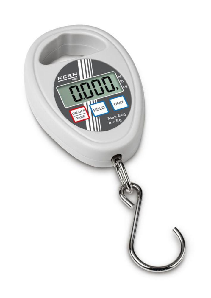 Kern Electronic Hanging Balance HDB 5K5N, 5 kg / 5 g, including 2x 1.5V Batteries (AAA)

