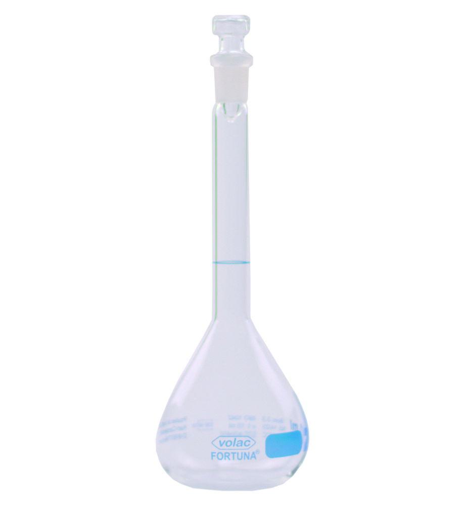 Poulten & Graf Volumetric Flasks 15ml NS 10 Borosil Glass CL. A, Blue Grad