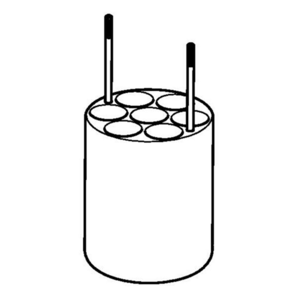 Adapter, for 7 blood collection vessels 9 mL for 250 mL rectangular buckets in rotor FA-6x250 Set of 2 pieces