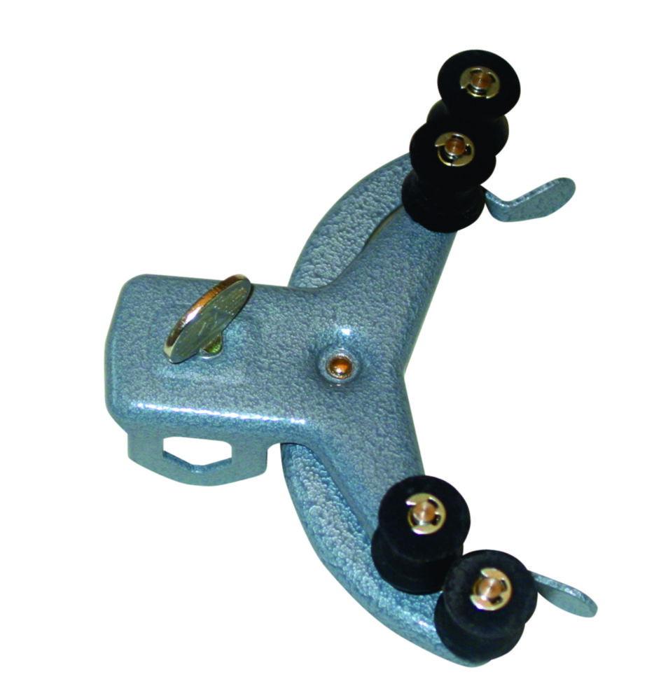 Buretten roller clamp steel, powder coated, with bosshead, for 1 burette