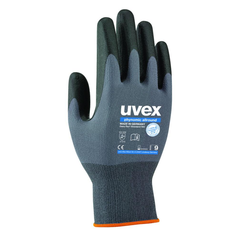 Uvex Protective Gloves Phynomic Allround, Size 10, Grey/Black, Pair

