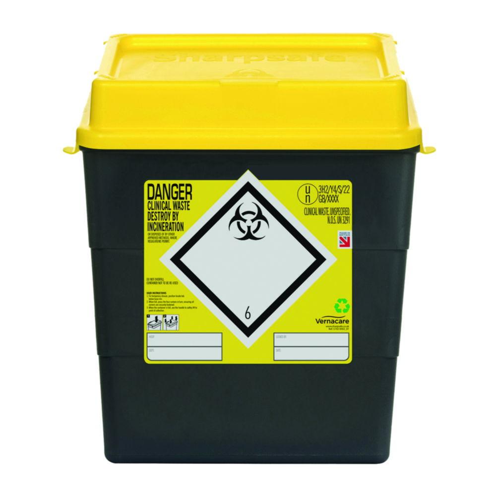 Hospidex Sampling Container Sharpsafe 11L Clinisafe UK Label

