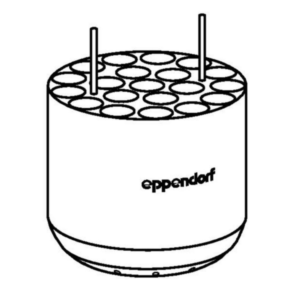 Eppendorf Adapter for 20 x Round Bottom Tubes (Dia 17.5 mm x 100 mm) for Rotor S-4-104, S-4x750, S-4x1000, Pack of 2

