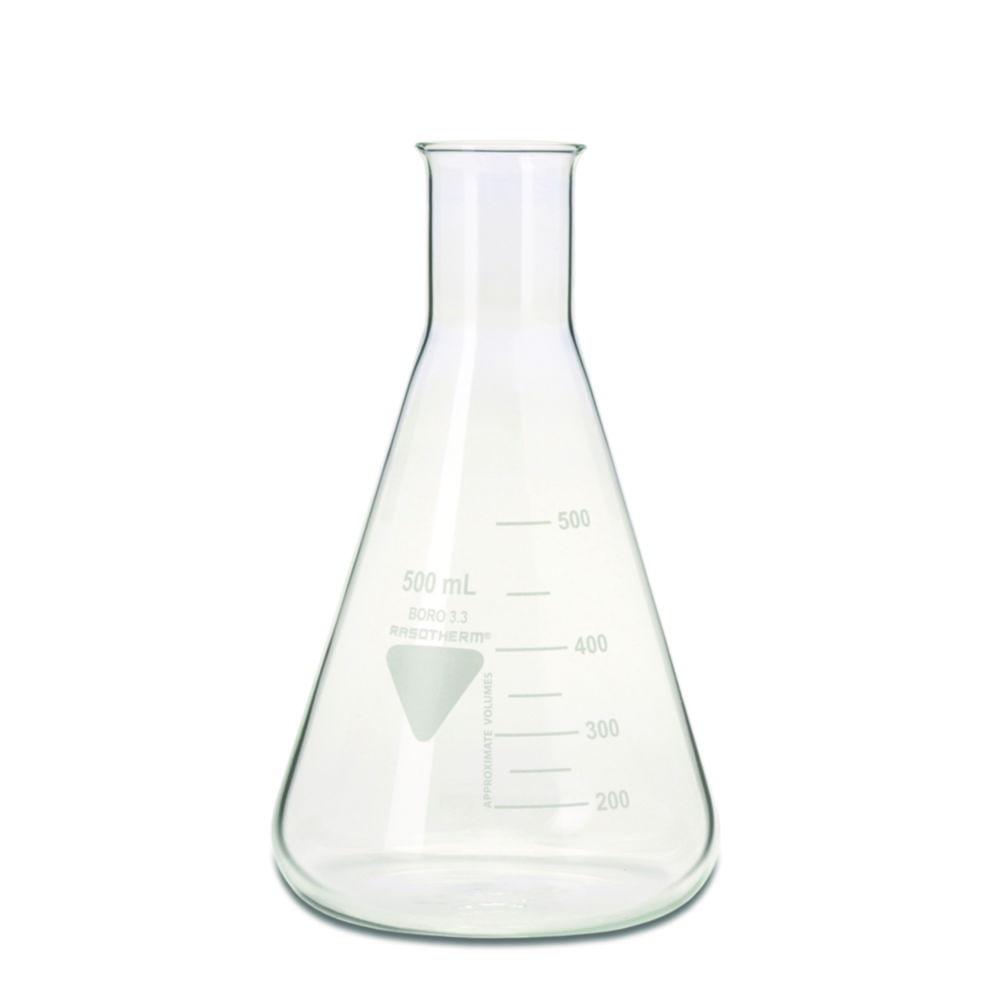 Scherf Erlenmeyer Flask 25 ml, Narrow Neck, Boro 3.3, Pack of 10