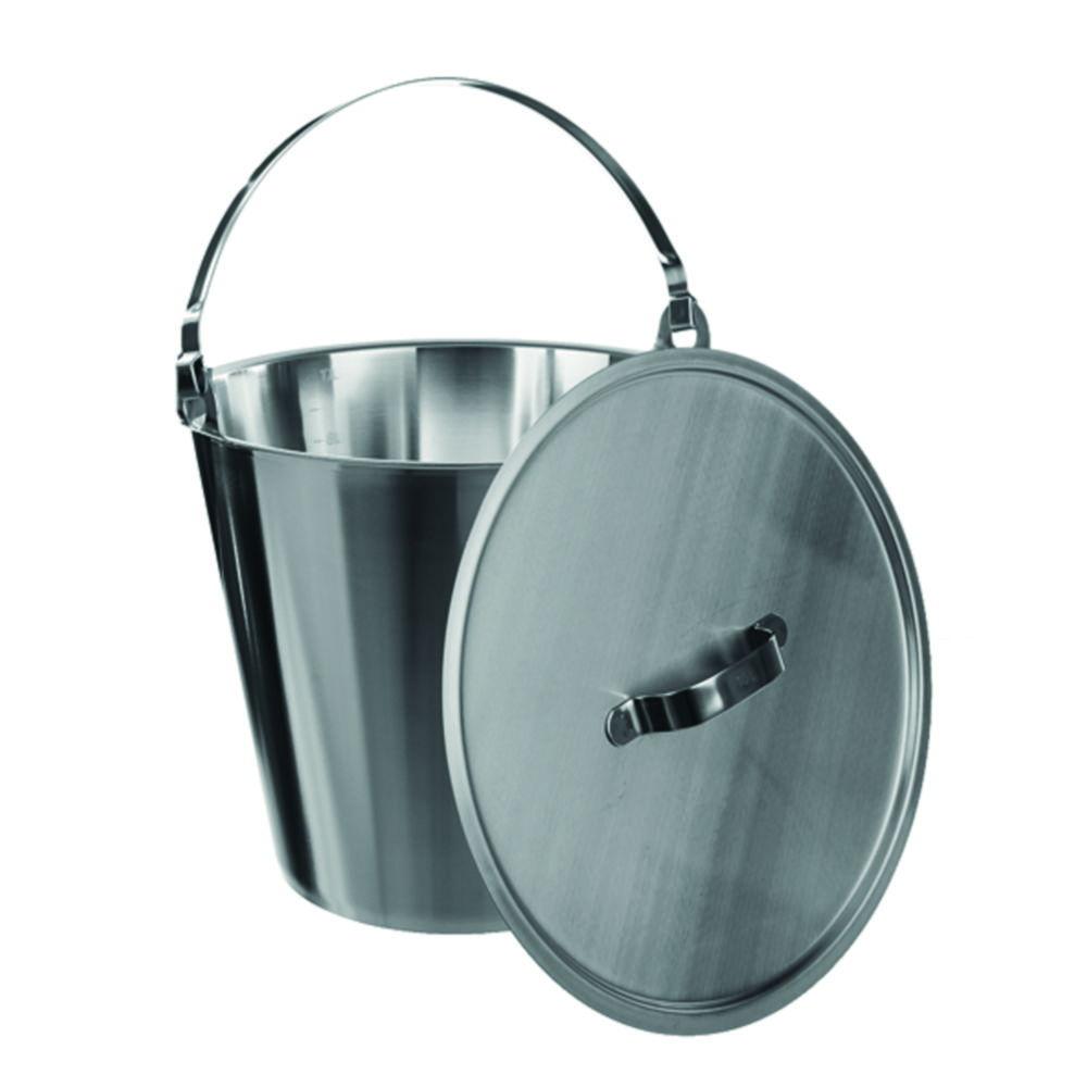 Bochem Stainless Steel Graduated Bucket, 10 Litre, With Handle