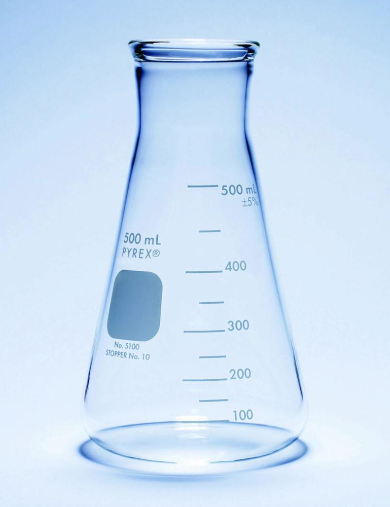 DWK Erlenmeyer Flask 1000 mL Glass Wide Neck Heavy Duty Conical Graduated (Pack of 6)

