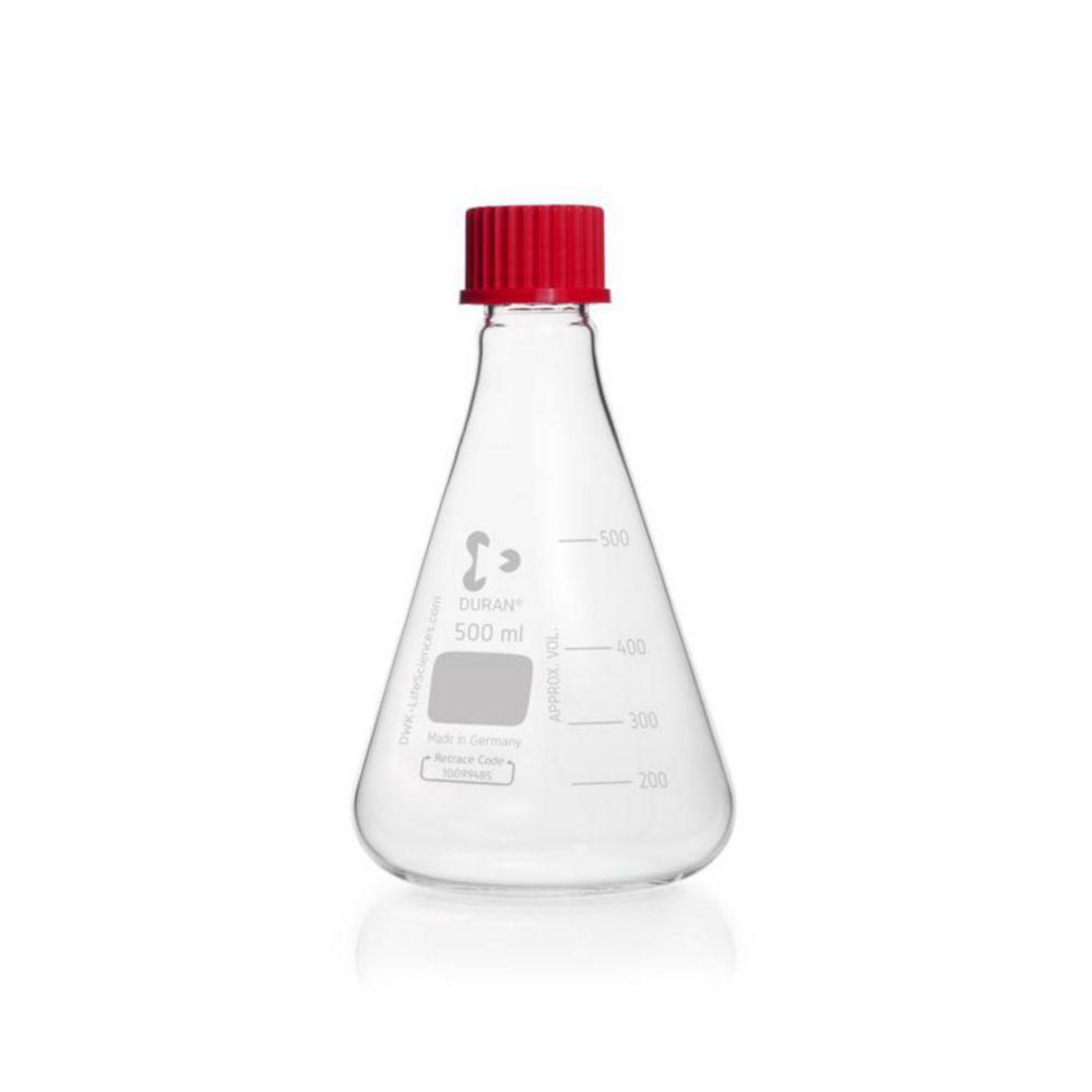 DWK Duran 500 mL Erlenmeyer Flask with Screw Cap