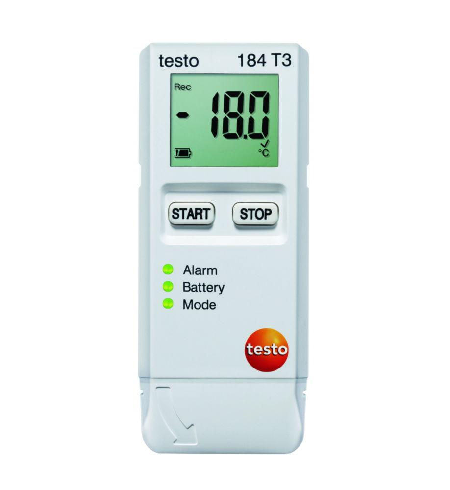 Testo Temperature USB Data Logger, testo 184 T3, Measuring Range: -35...+70°C, NTC Sensor, 40,000 Measured Data