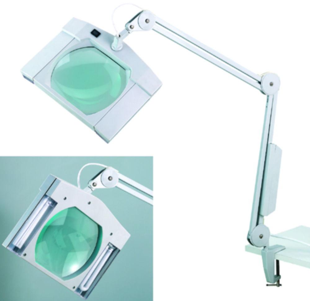 Exacta Illuminated Magnifier Lens with Articulated Arm, 2 Fluorescent Lamps 9W


