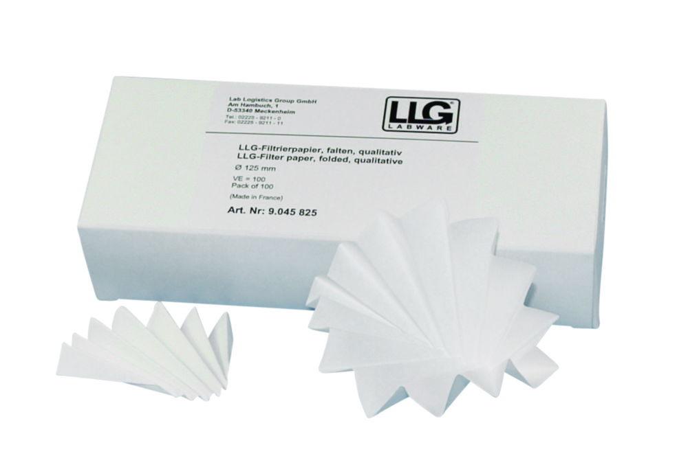 LLG Folded Filters 70mm Qualitative Medium, Pack of 100