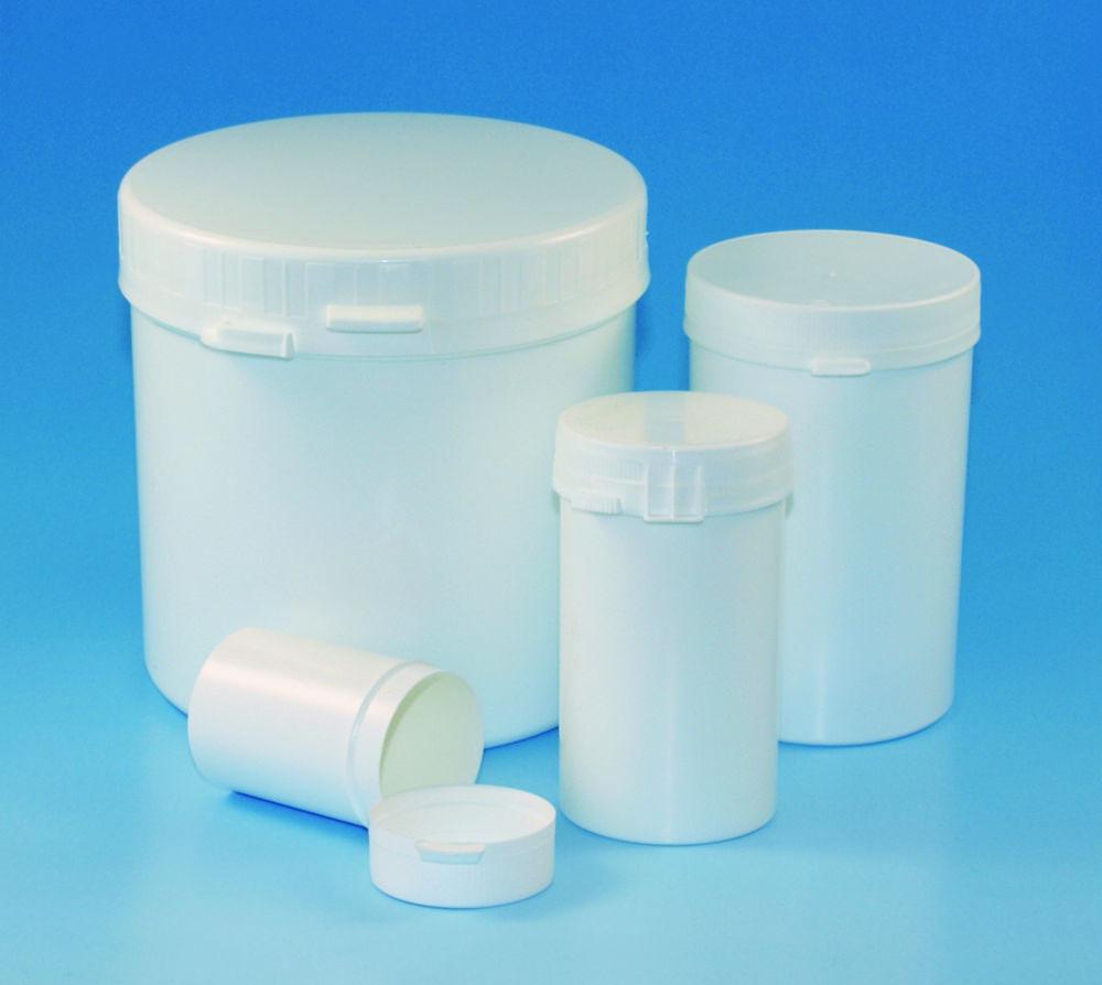 LLG Sample Containers Round 100 mL PP, White with PP Tear-Off Lid, Pack of 10
